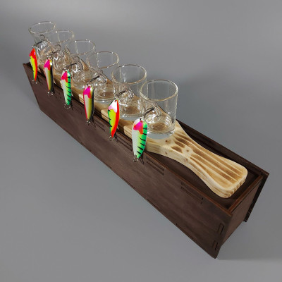 Набір чарок з блешнею у подарунковому пакуванні